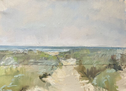 Path to the Beach - a Paint Artowrk by Nancy Sandler Bass